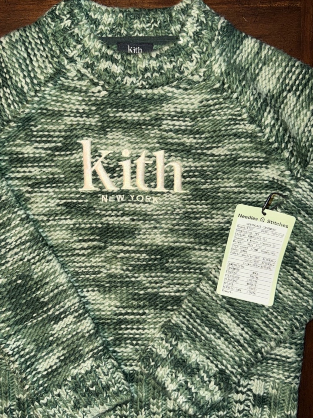 KITH Winter Classics Gray White Knit Sweater Girls Large 10/12 Logo NWT Sample